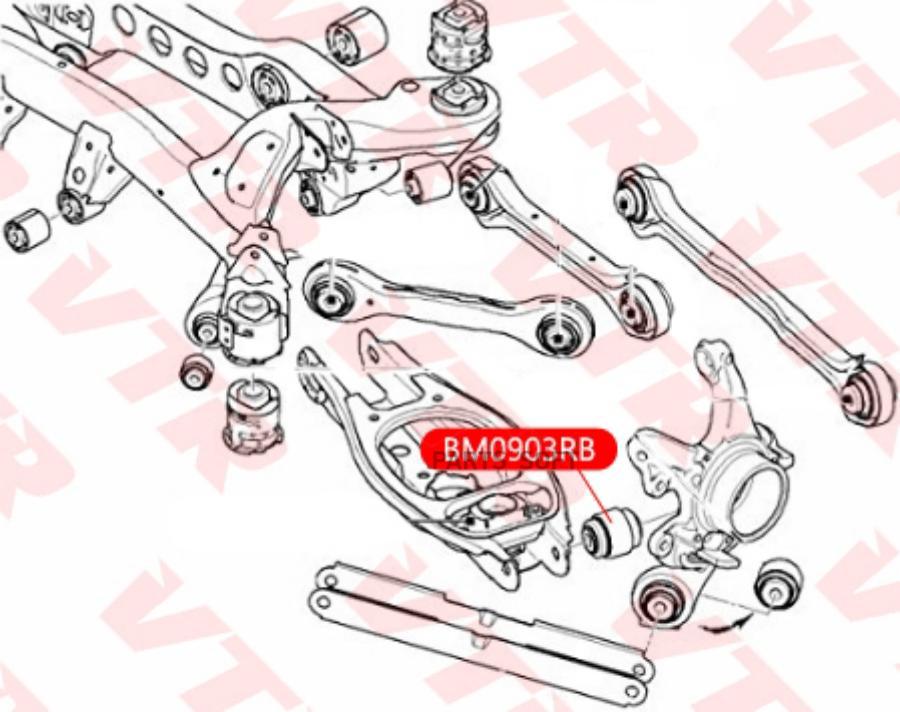 

Плавающий Сайлентблок Цапфы Задней Подвески VTR BM0903RB