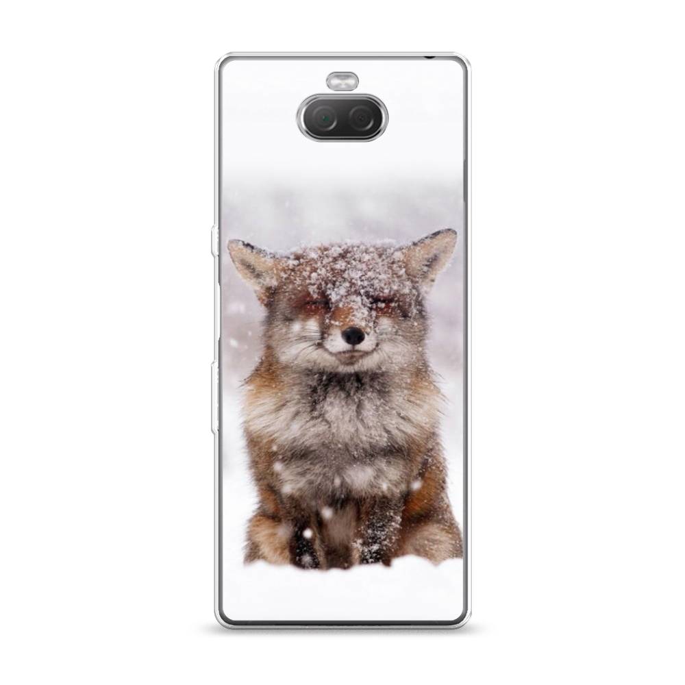 

Чехол на Sony Xperia 10 "Зимняя лиса", Белый;серый;коричневый, 54050-1