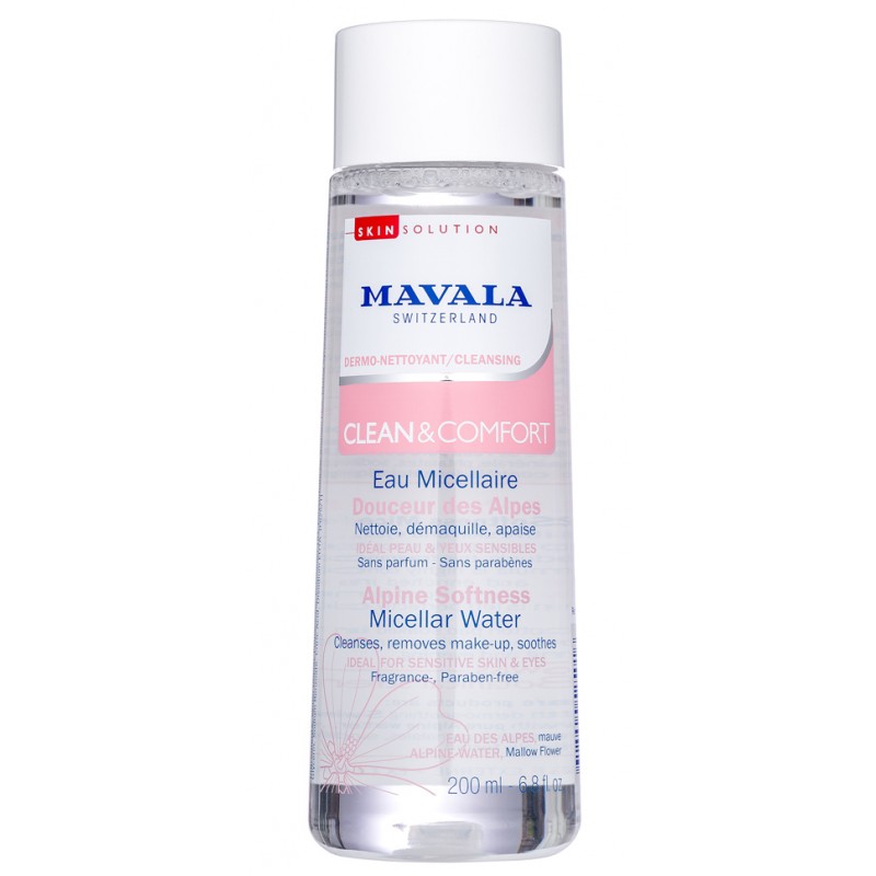 Мицеллярная вода для лица MAVALA Clean & Comfort смягчающая, альпийская, 200 мл влажные салфетки для удаления краски с кожи m use comfort clean