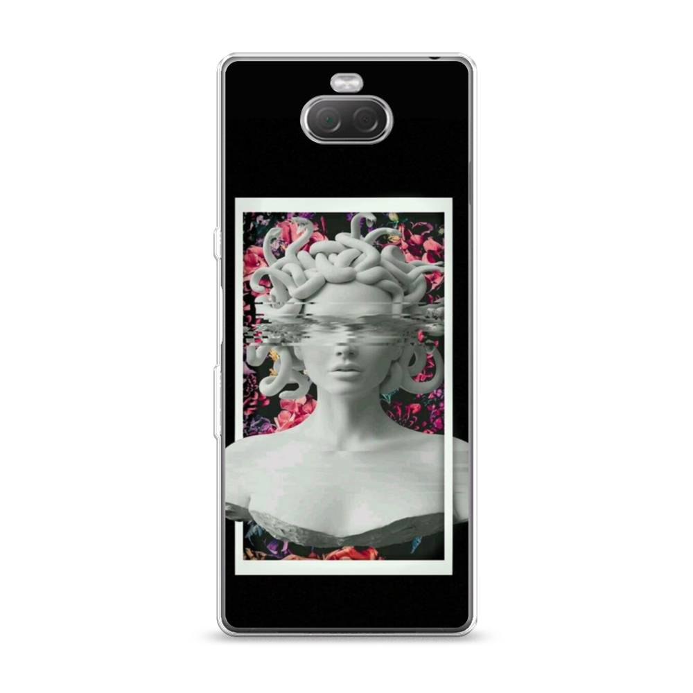 

Чехол на Sony Xperia 10 "Web Punk Медуза Горгона", Черный;серый, 54050-6