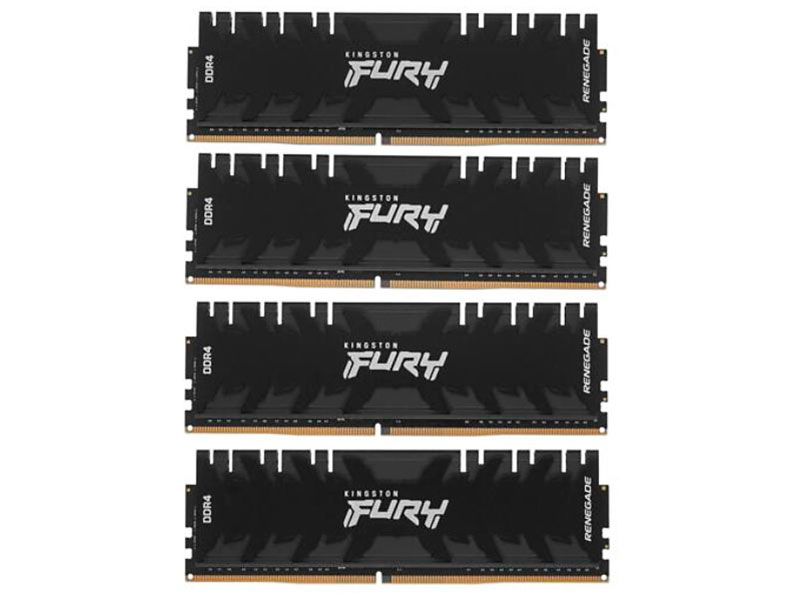 фото Модуль памяти kingston fury ddr4 dimm 2666mhz pc-21300 cl13 - 64gb kit (4x16gb)