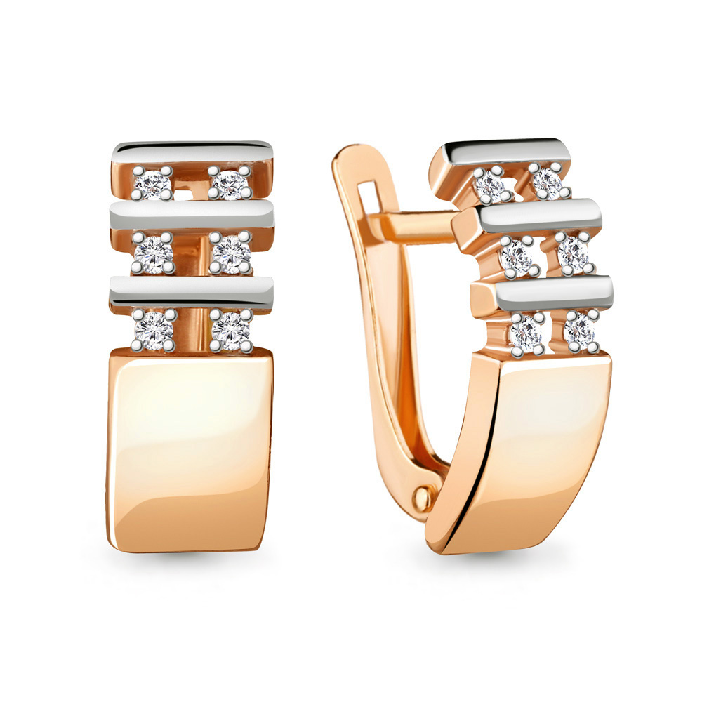 

Серьги из серебра с фианитом Aquamarine 48611А_925_з, 48611А_925_з