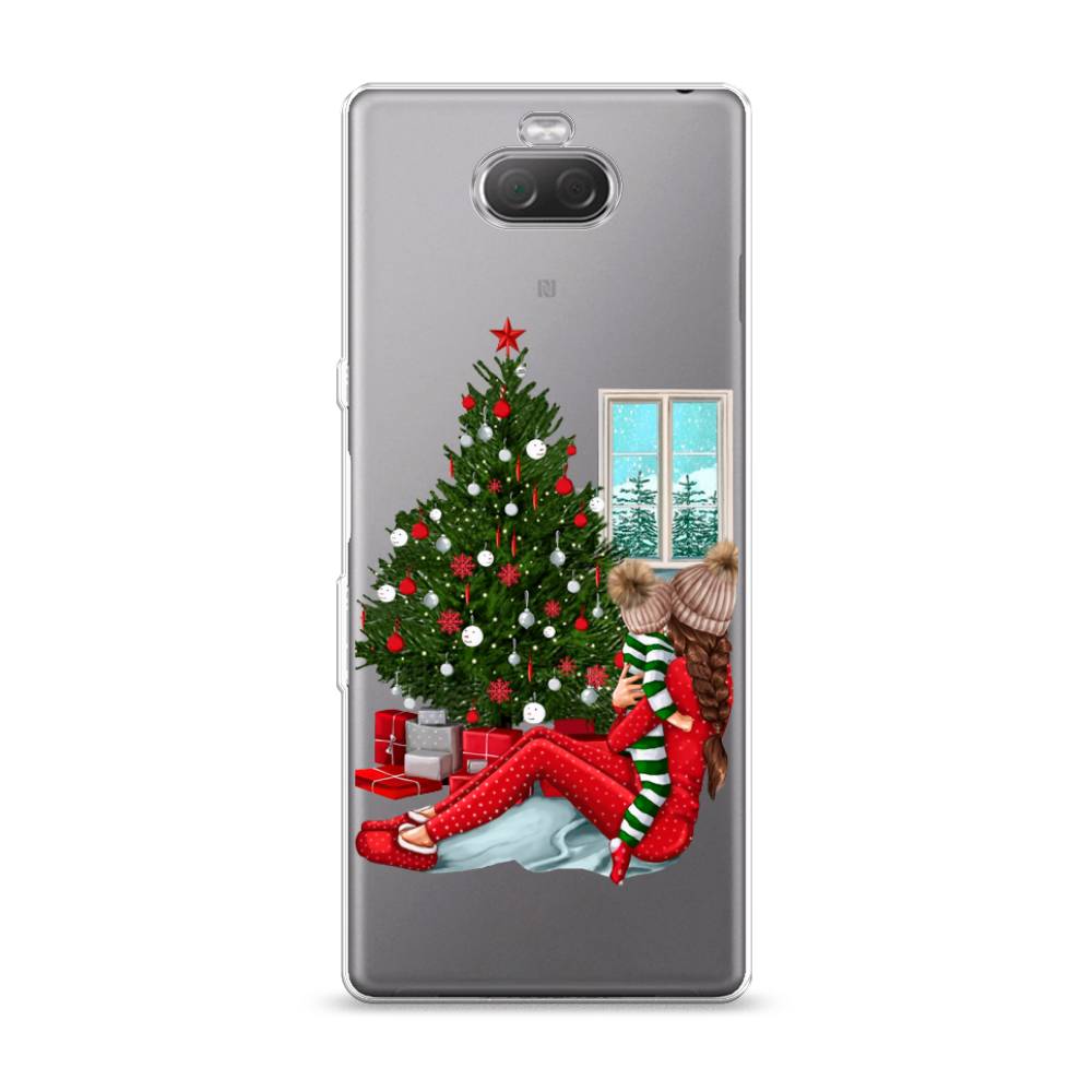 

Чехол на Sony Xperia 10 "Новый год с мамой", Красный;зеленый;голубой, 54050-6