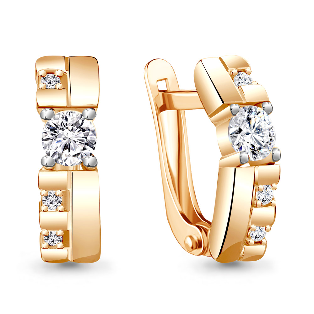 

Серьги из серебра с фианитом Aquamarine 48615А_925_з, 48615А_925_з