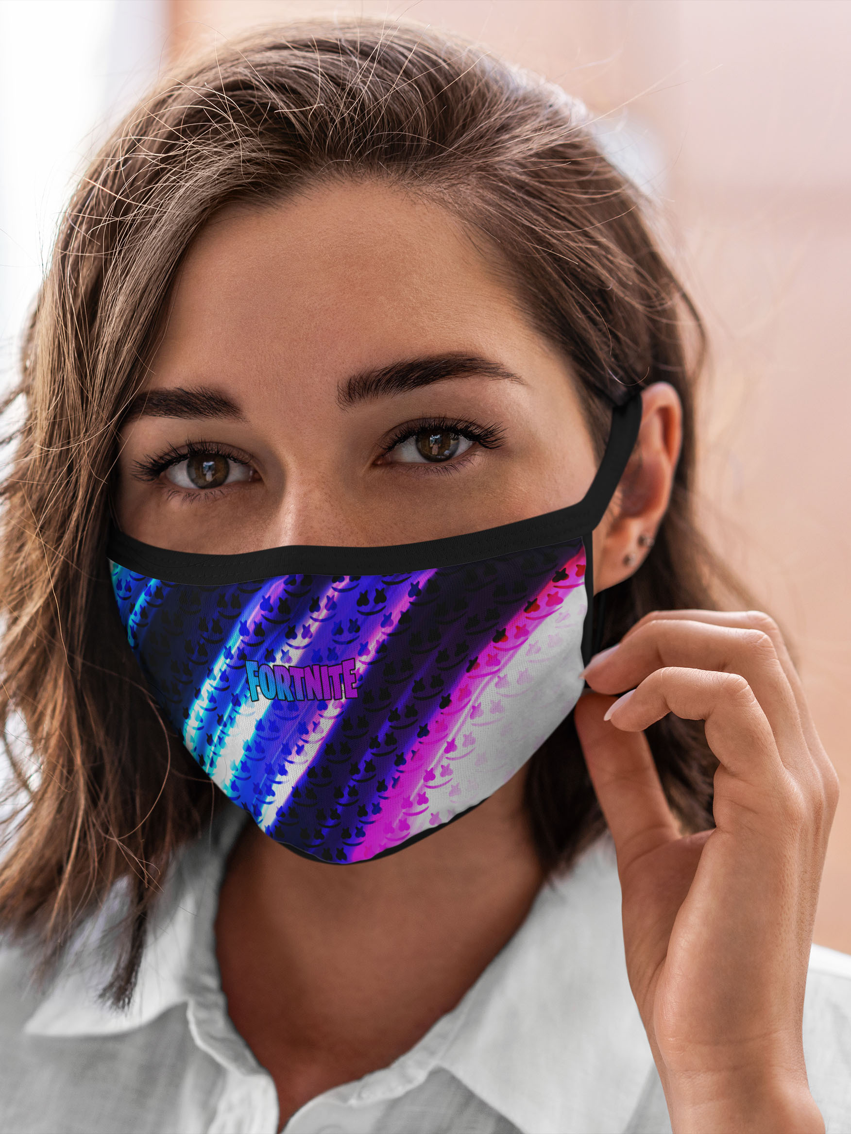 

Многоразовая маска унисекс Burnettie Fortnite And Marsmello, Разноцветный, Fortnite And Marsmello