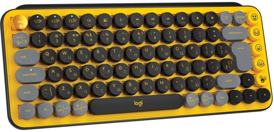 Беспроводная клавиатура Logitech POP Keys Yellow/Black (920-010718)