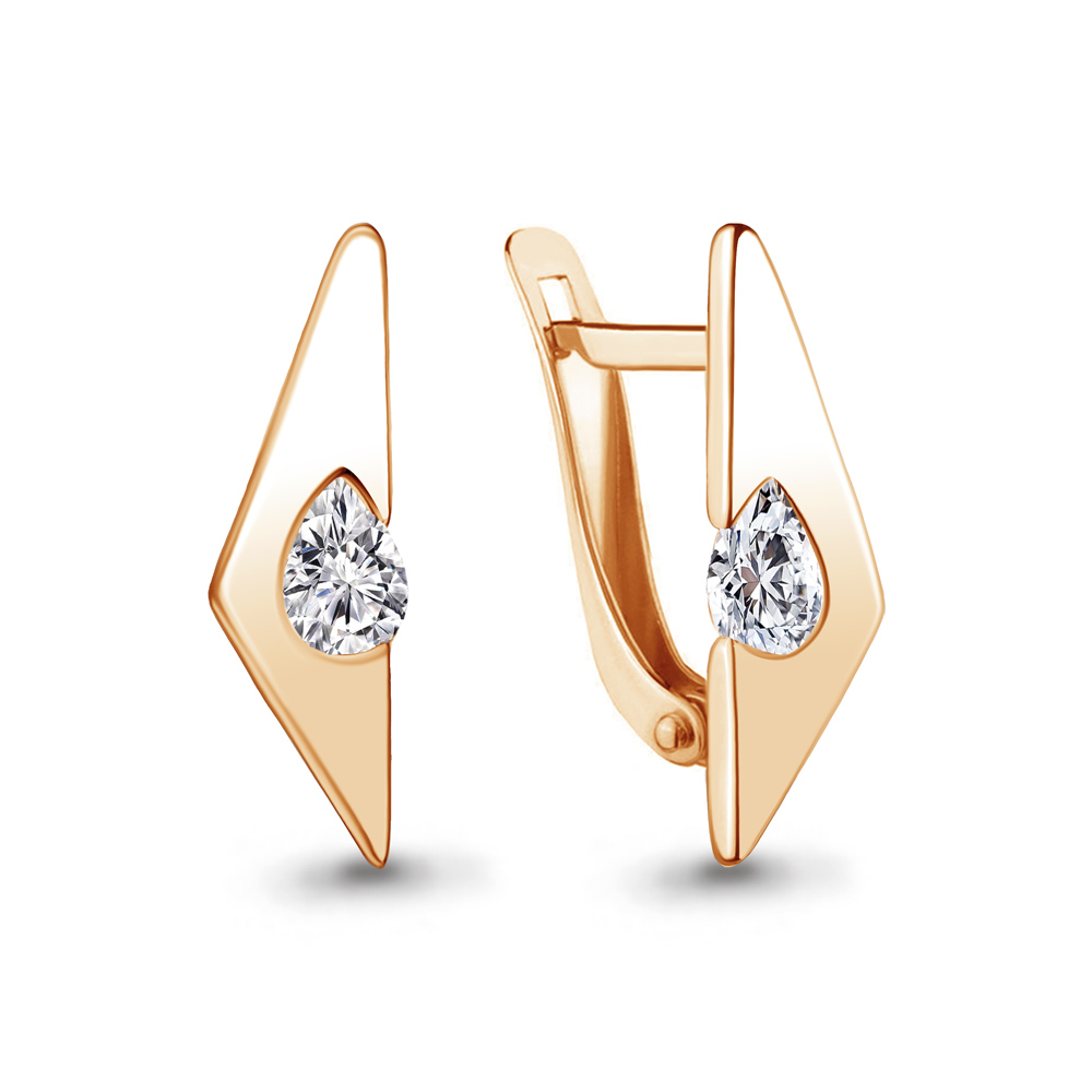 

Серьги из серебра с фианитом Aquamarine 48619_925_з, 48619_925_з
