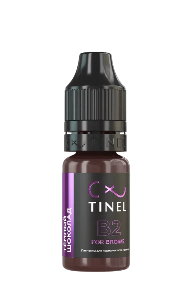 

Пигмент Tinel B2 Темный шоколад для татуажа бровей, 5мл, Tinel для бровей