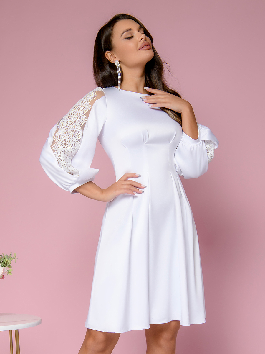 фото Платье женское 1001dress 0142101-02594 белое 40