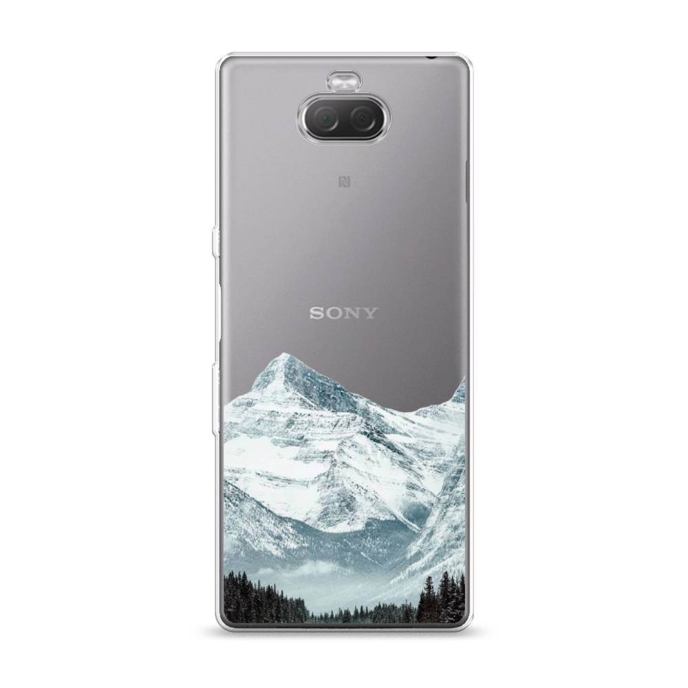 

Чехол на Sony Xperia 10 "Горы арт 1", Белый;зеленый, 54050-2