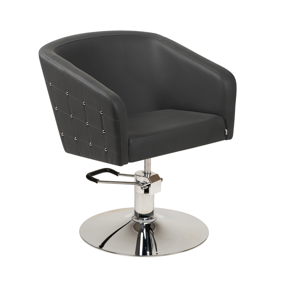 Парикмахерское кресло SunISpa Гламрок, черный, гидравлика диск