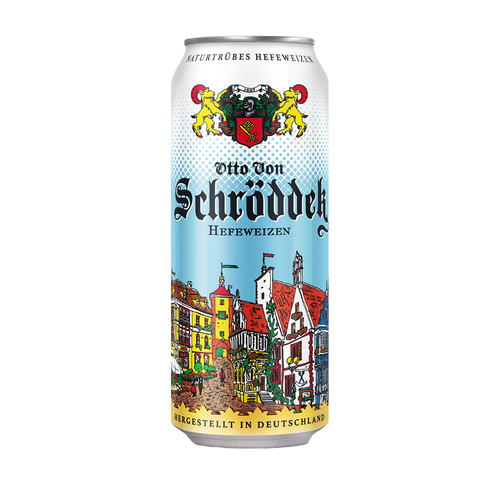 

Пиво Otto von Schrodder Hefeweizen светлое нефильтрованное 0,5 л ж/б