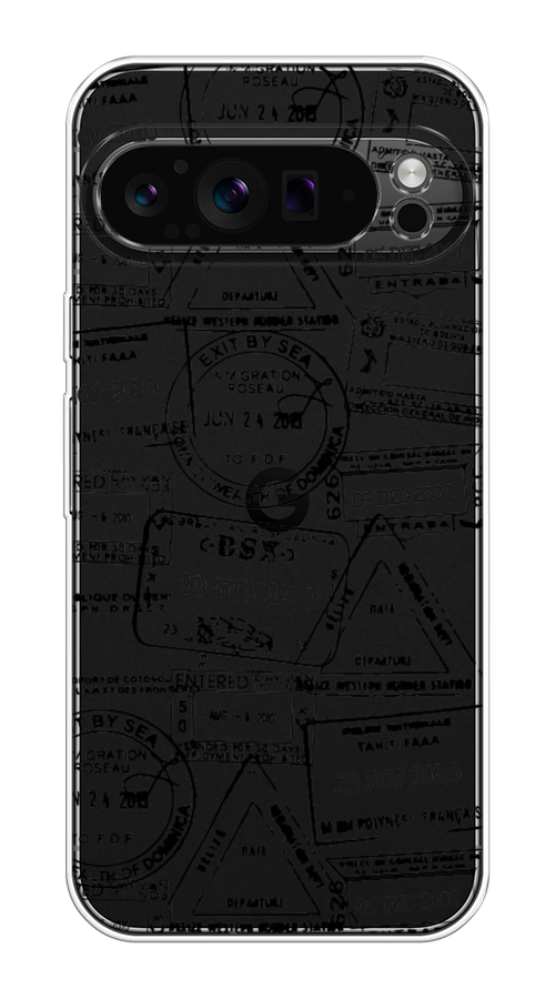 

Чехол на Google Pixel 9 Pro "Visa stamps 2", Белый;черный;серый, 272050-1