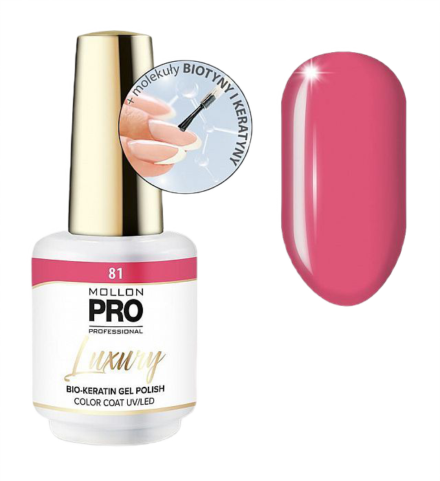 

Гель-лак Mollon Pro Luxury Color Coat №81 Wildberry Muffin 8 ml, Розовый, 81