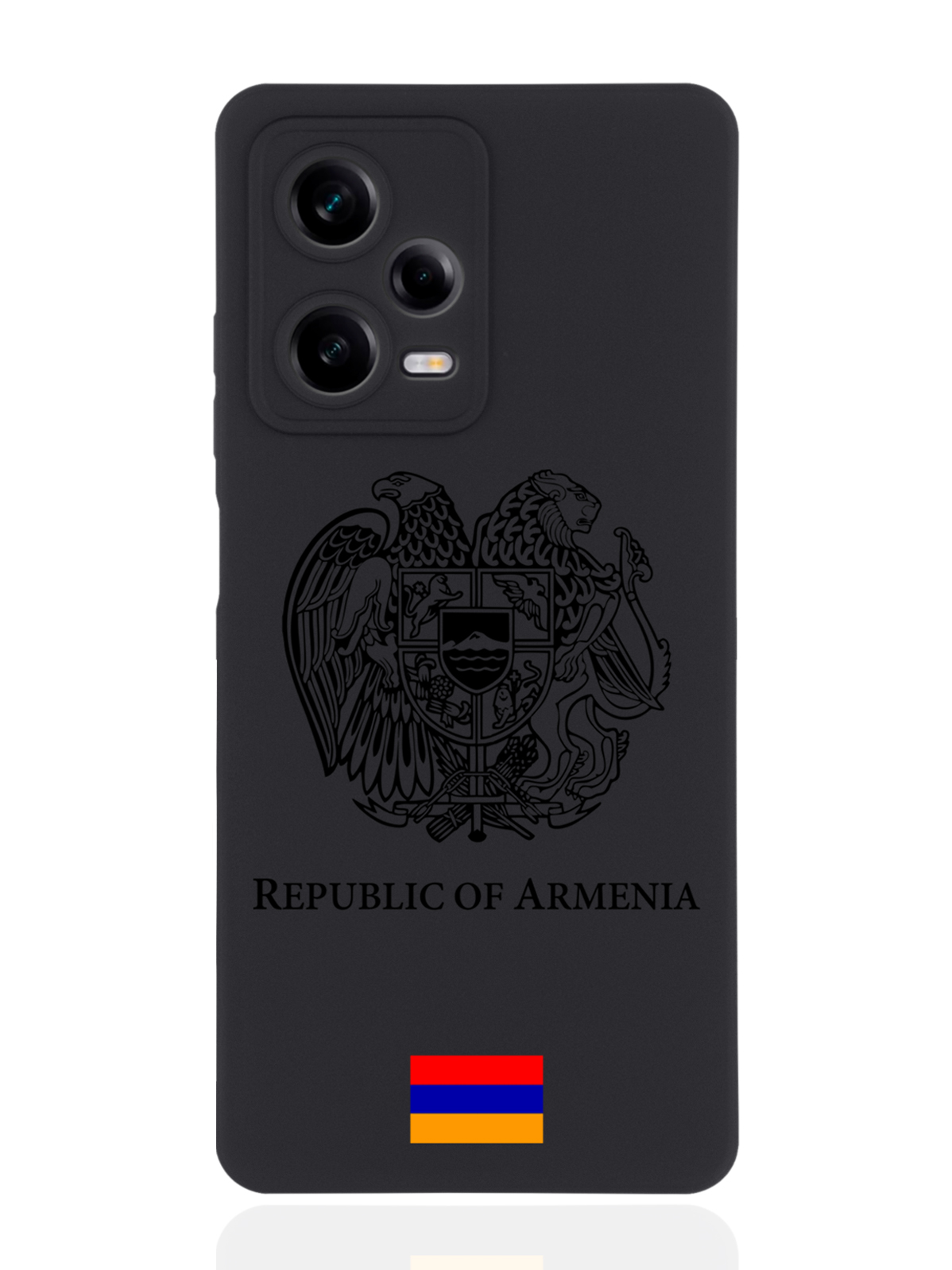

Чехол SignumCase для Xiaomi Redmi Note 12 Pro Черный лаковый Герб Армении черный