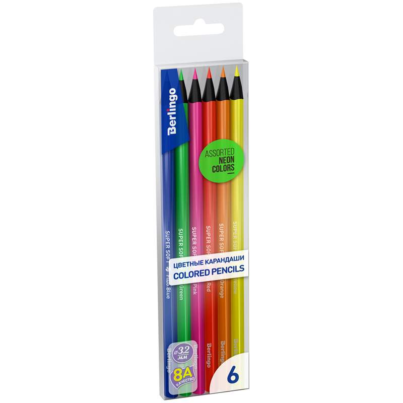 фото Набор цветных карандашей berlingo, 6 цв., арт. 297247 - (5 наборов)