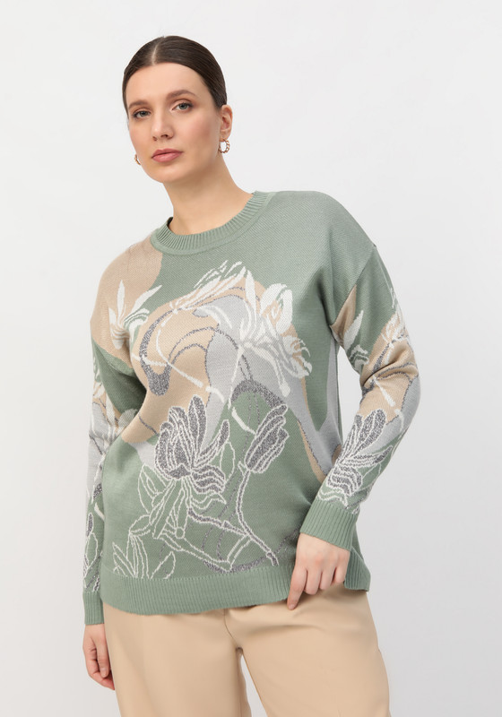 

Джемпер женский Vivawool 312186 зеленый 58 RU, 312186