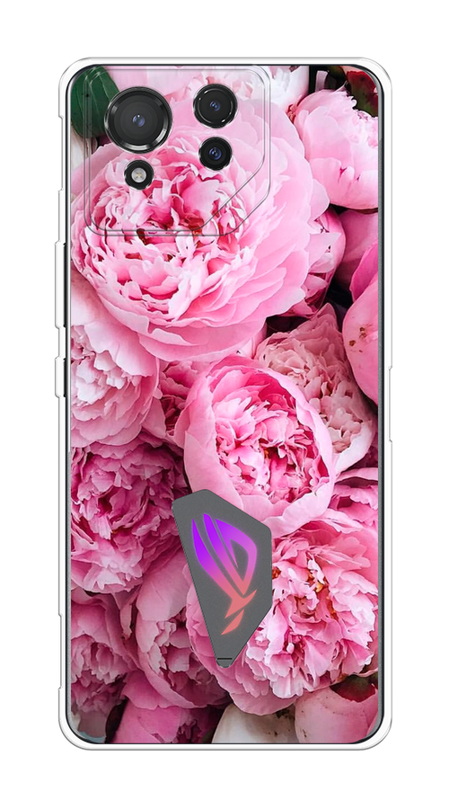 

Чехол на Asus ROG Phone 8 "Розовые пионы", Бежевый;розовый, 45150-1