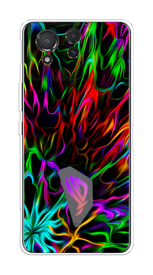 

Чехол на Asus ROG Phone 8 "Разноцветные разводы", Голубой;зеленый;оранжевый, 45150-1