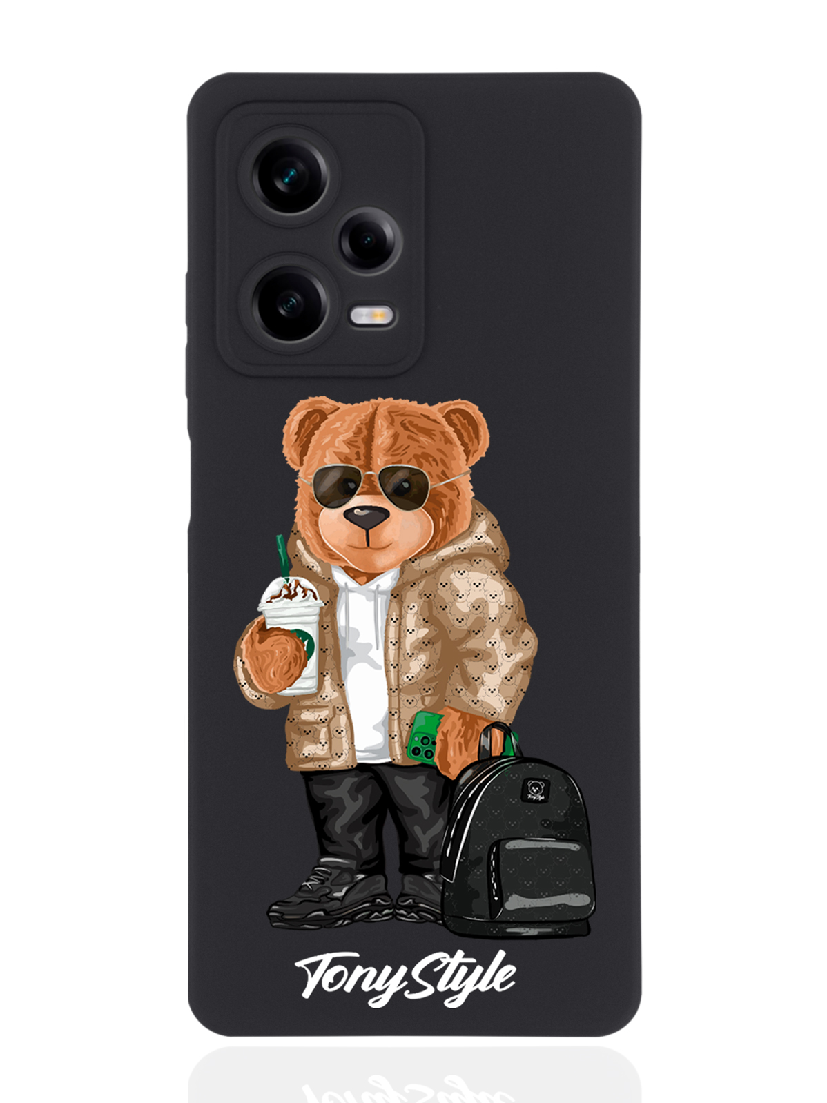 

Чехол Tony Style для Xiaomi Redmi Note 12 Pro Tony Style в очках черный, Коричневый;черный;белый