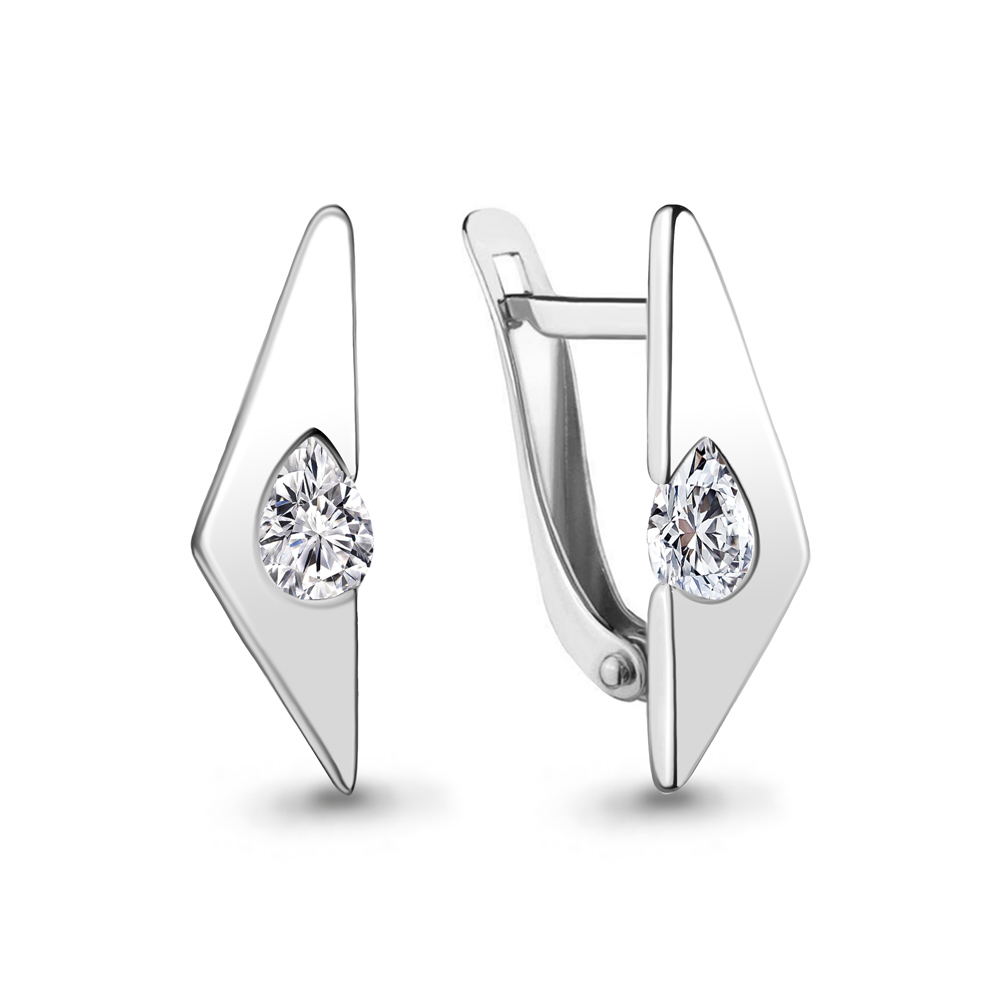

Серьги из серебра с фианитом Aquamarine 48619_925_р, 48619_925_р