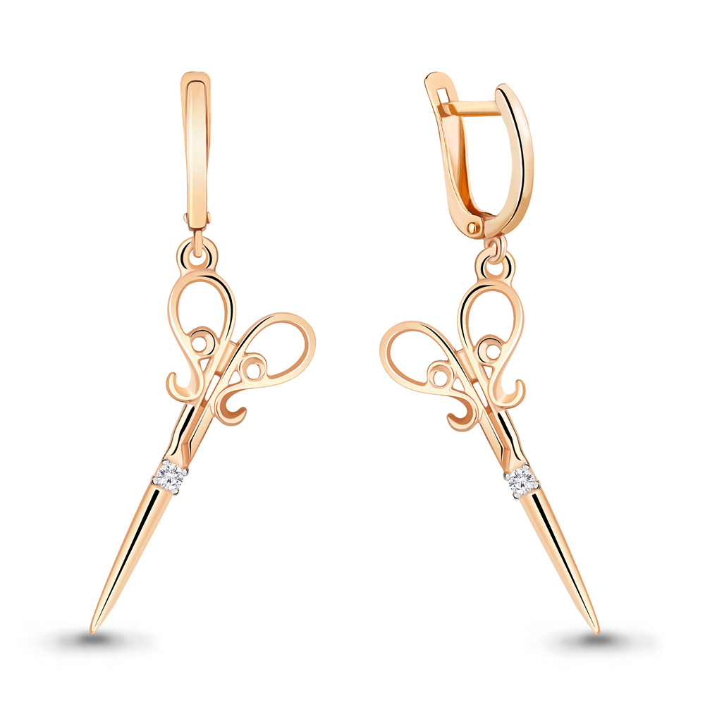 

Серьги подвески из серебра с фианитом Aquamarine 48620А_925_з, 48620А_925_з