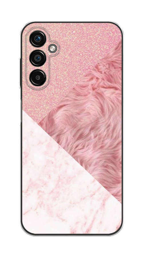 

Чехол на Samsung Galaxy A25 5G "Текстурные треугольники", Розовый;белый, 2108550-1