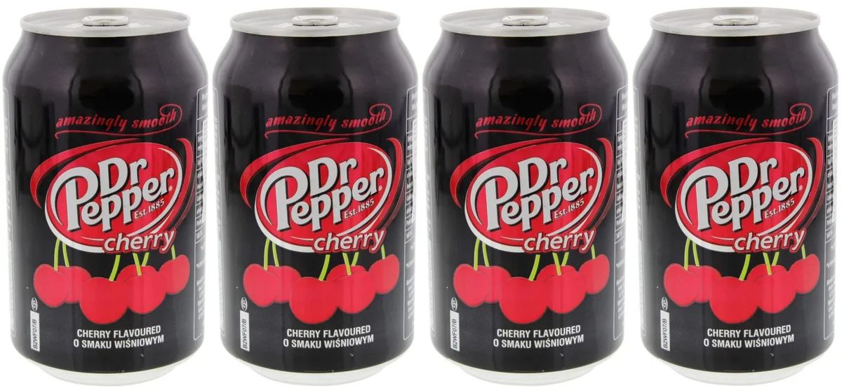 Газированный напиток Dr.Pepper Cherry, 4шт по 330 мл