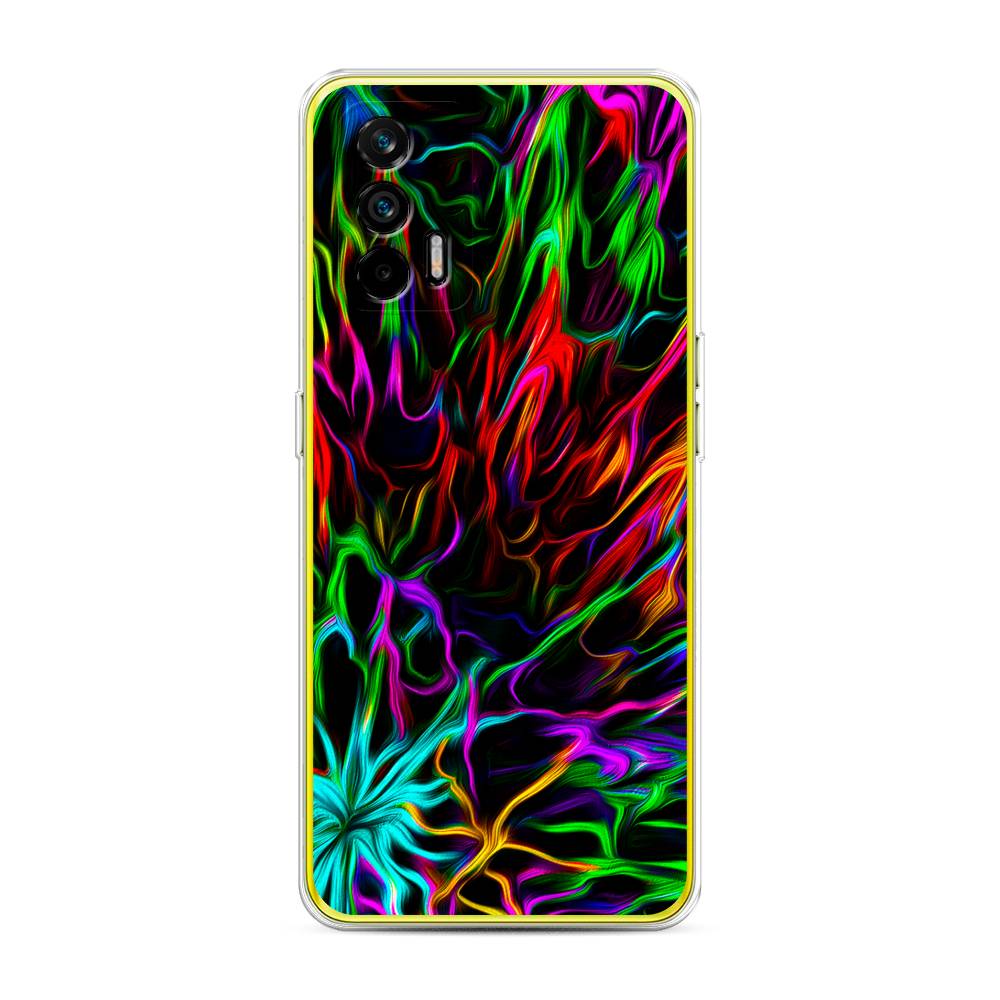 

Чехол на Oppo Realme Q3 Pro "Разноцветные разводы", Голубой;зеленый;оранжевый, 256550-3