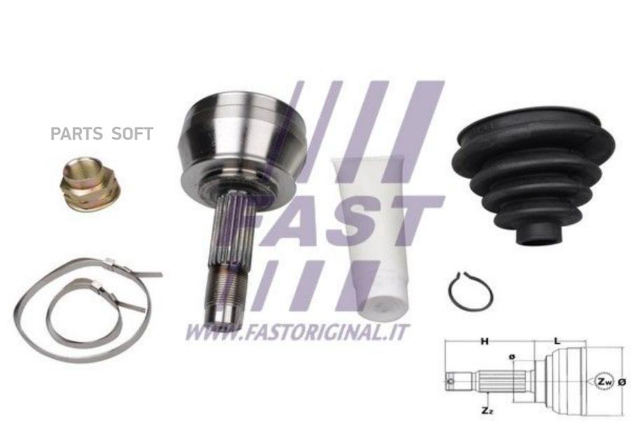 Fast Ft25076K Шрус Fiat PalioSiena 97 1216 5665₽