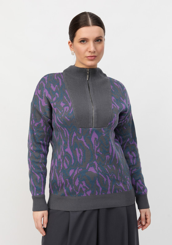 

Джемпер женский Vivawool 312190 серый 52 RU, 312190