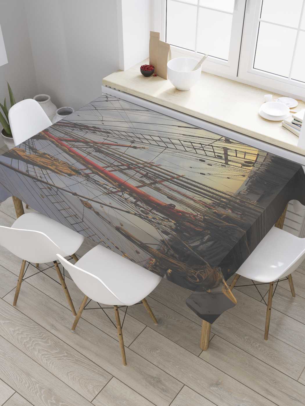 

Скатерть прямоугольная JoyArty "Борт корабля" из сатена, 180x145 см, Серый, Борт корабля