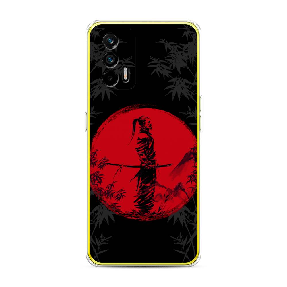

Чехол на Oppo Realme Q3 Pro "Самурай на красном фоне", Черный;красный;серый, 256550-4