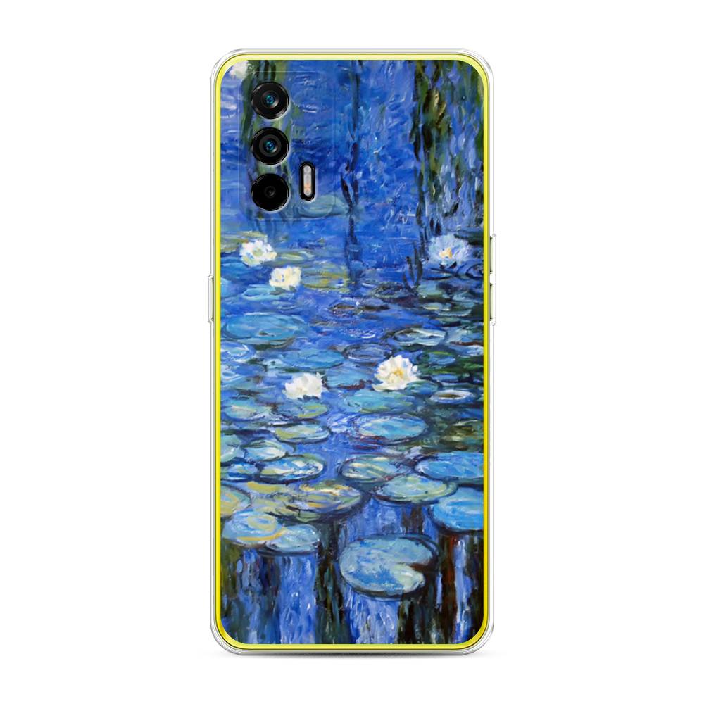 

Чехол на Oppo Realme Q3 Pro "Нарисованный пруд", Синий;зеленый, 256550-4