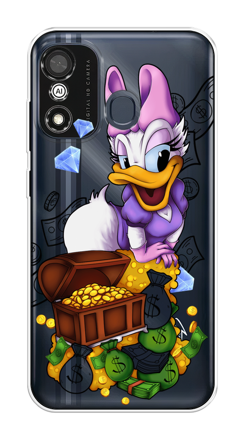 

Чехол на Itel A27 "Rich Daisy Duck", Коричневый;белый;фиолетовый, 3200450-6