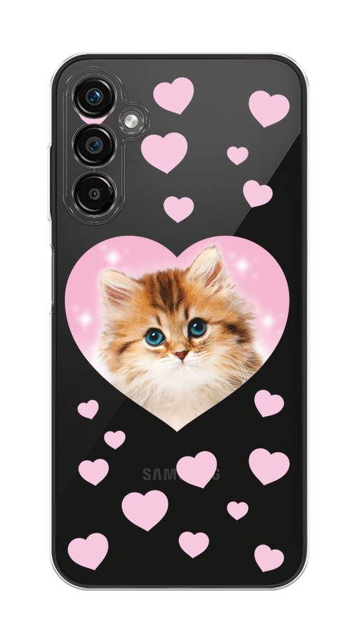 

Чехол на Samsung Galaxy A25 5G "Котенок в сердце", Розовый;оранжевый;белый;прозрачный, 2108550-1