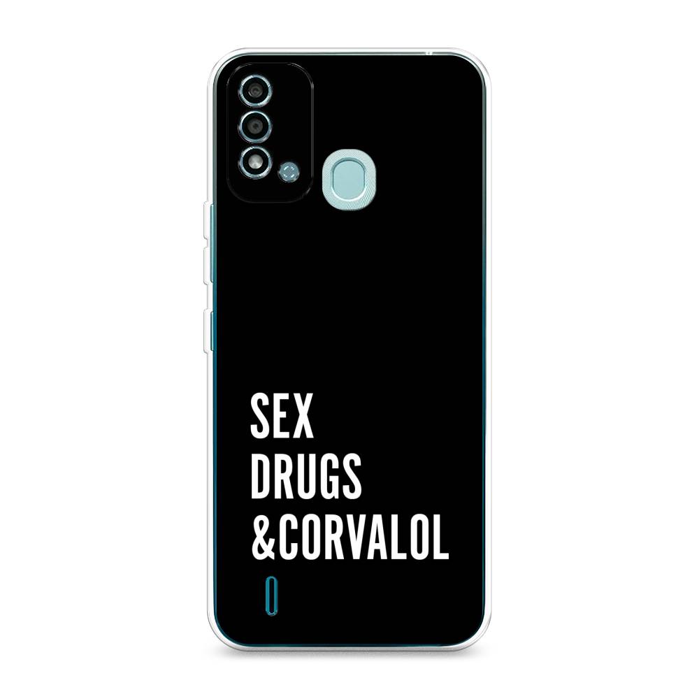 

Чехол на Itel Vision 2S "Corvalol", Черный;серый;белый, 3200650-6
