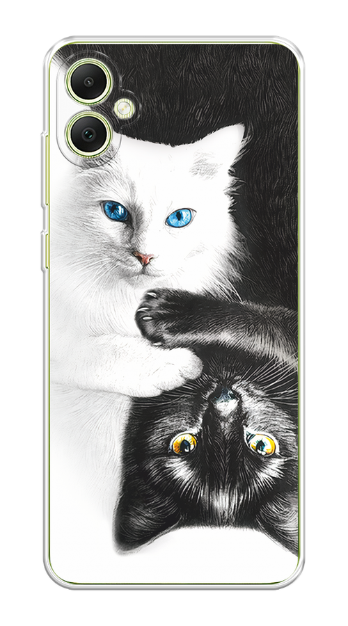 

Чехол на Samsung Galaxy A05 "Коты Инь-Янь", Черный;белый;голубой, 2108750-1