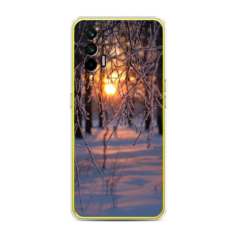 

Чехол на Oppo Realme Q3 Pro "Зима 7", Оранжевый;розовый;черный, 256550-2