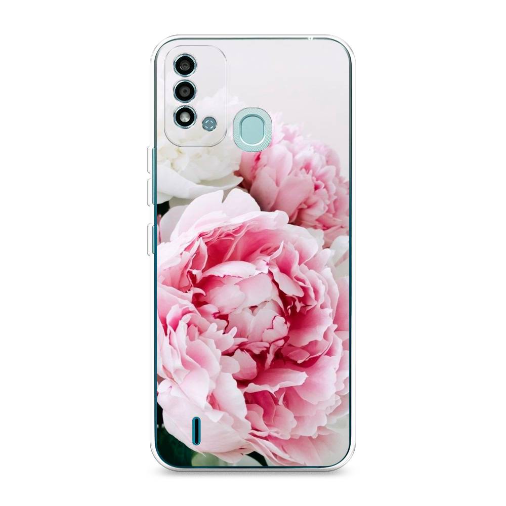

Чехол на Itel Vision 2S "Розовые и белые пионы", Розовый;белый, 3200650-2