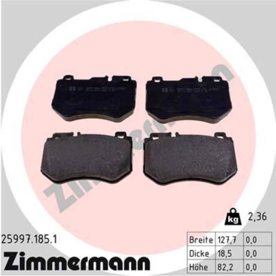 

Тормозные колодки ZIMMERMANN 259971851
