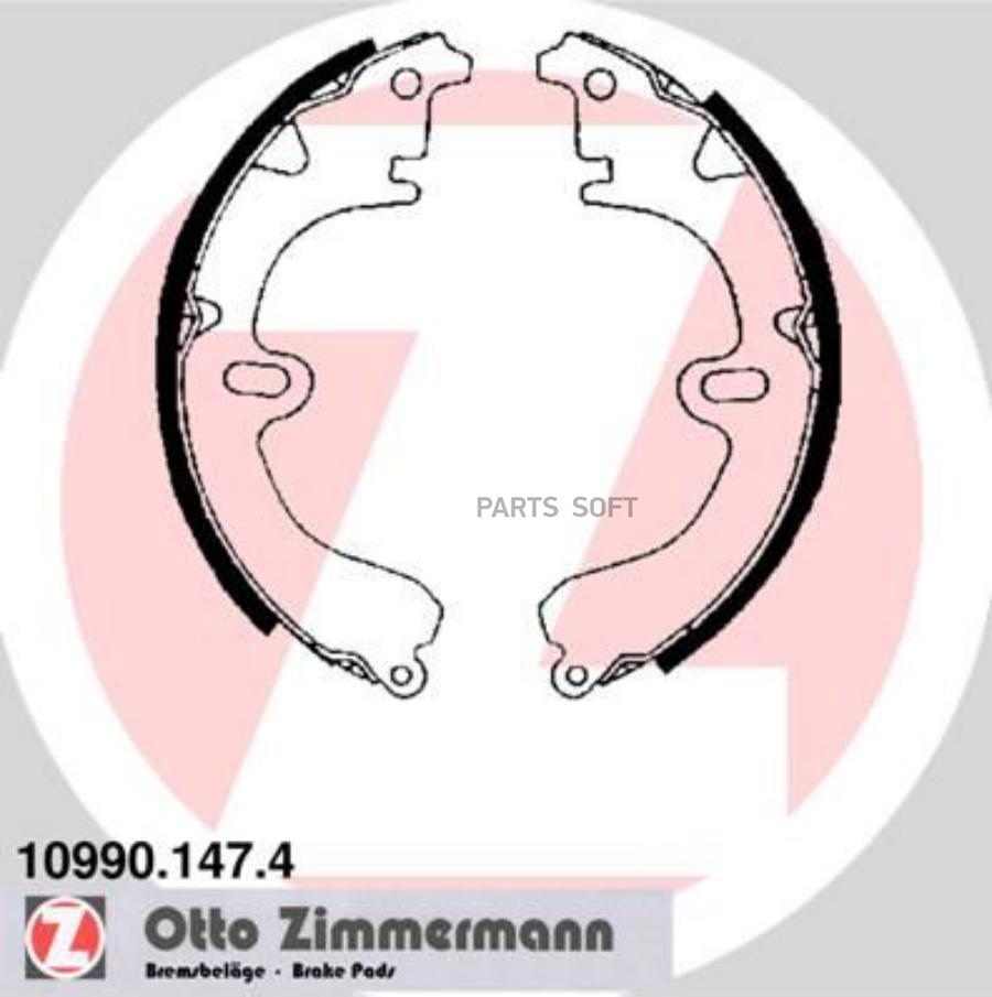 

Тормозные колодки ZIMMERMANN 109901474