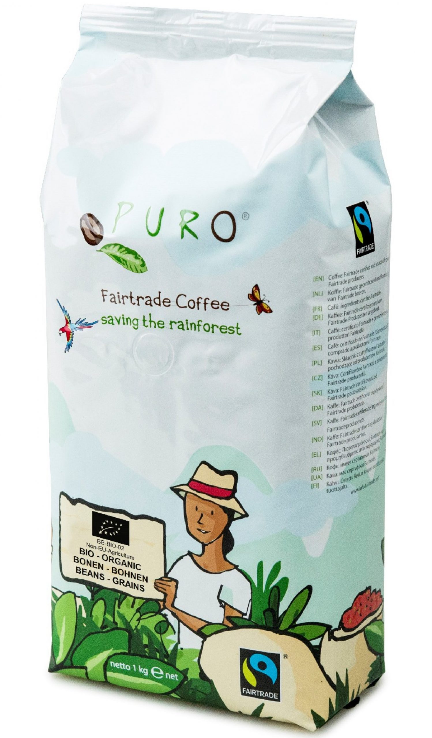 

Кофе в зернах PURO Organic Dark BIO органический (темная обжарка) 1 кг, ORGANIC DARK