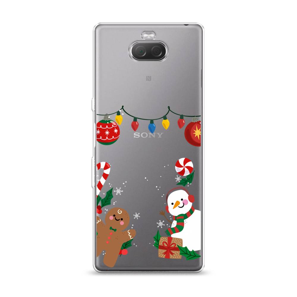 

Чехол на Sony Xperia 10 "Новогоднее настроение", Коричневый;красный;зеленый, 54050-5