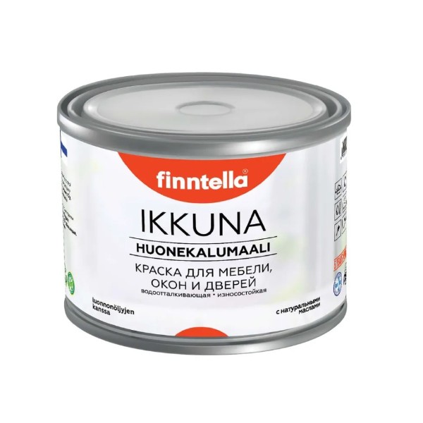 

Краска IKKUNA FINNTELLA Матовая, JAUHE теплый бежевый, 0,45л, IKKUNA для мебели и для дерева, для кухни и кухонных фасадов, для шкафов, для комодов и для деревянных поверхностей с натуральным маслом, без запаха