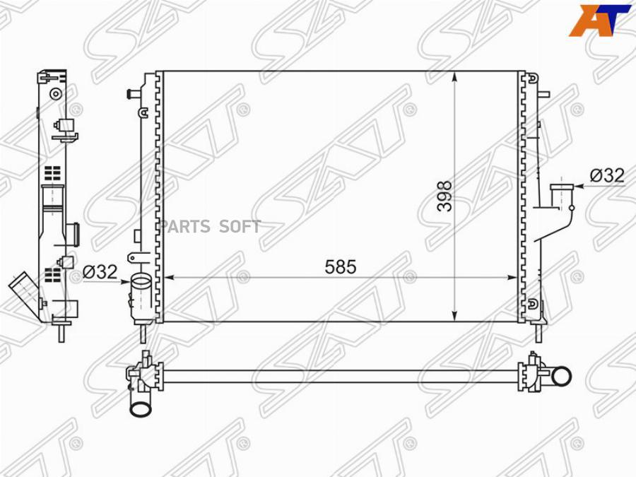 

Радиатор Renault Duster 10-/Logan 08-/Lada Largus 12- (С Кондиционером) Sat арт. RN0002-08