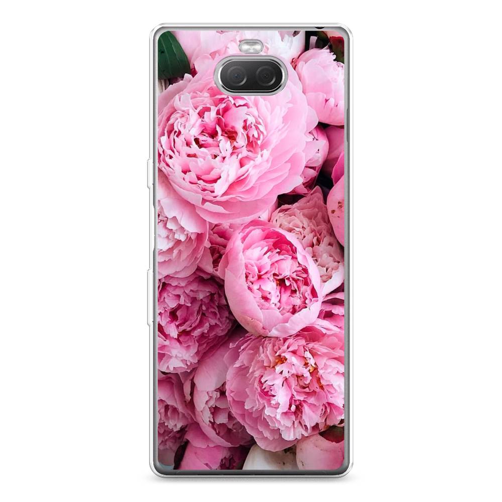 

Чехол на Sony Xperia 10 Plus "Розовые пионы", Бежевый;розовый, 54150-2