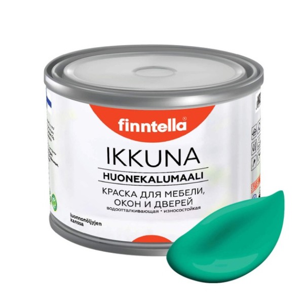 

Краска IKKUNA FINNTELLA Матовая, HOYRYA бледно-лиловый, 0,45л, Фиолетовый, IKKUNA для мебели и для дерева, для кухни и кухонных фасадов, для шкафов, для комодов и для деревянных поверхностей с натуральным маслом, без запаха