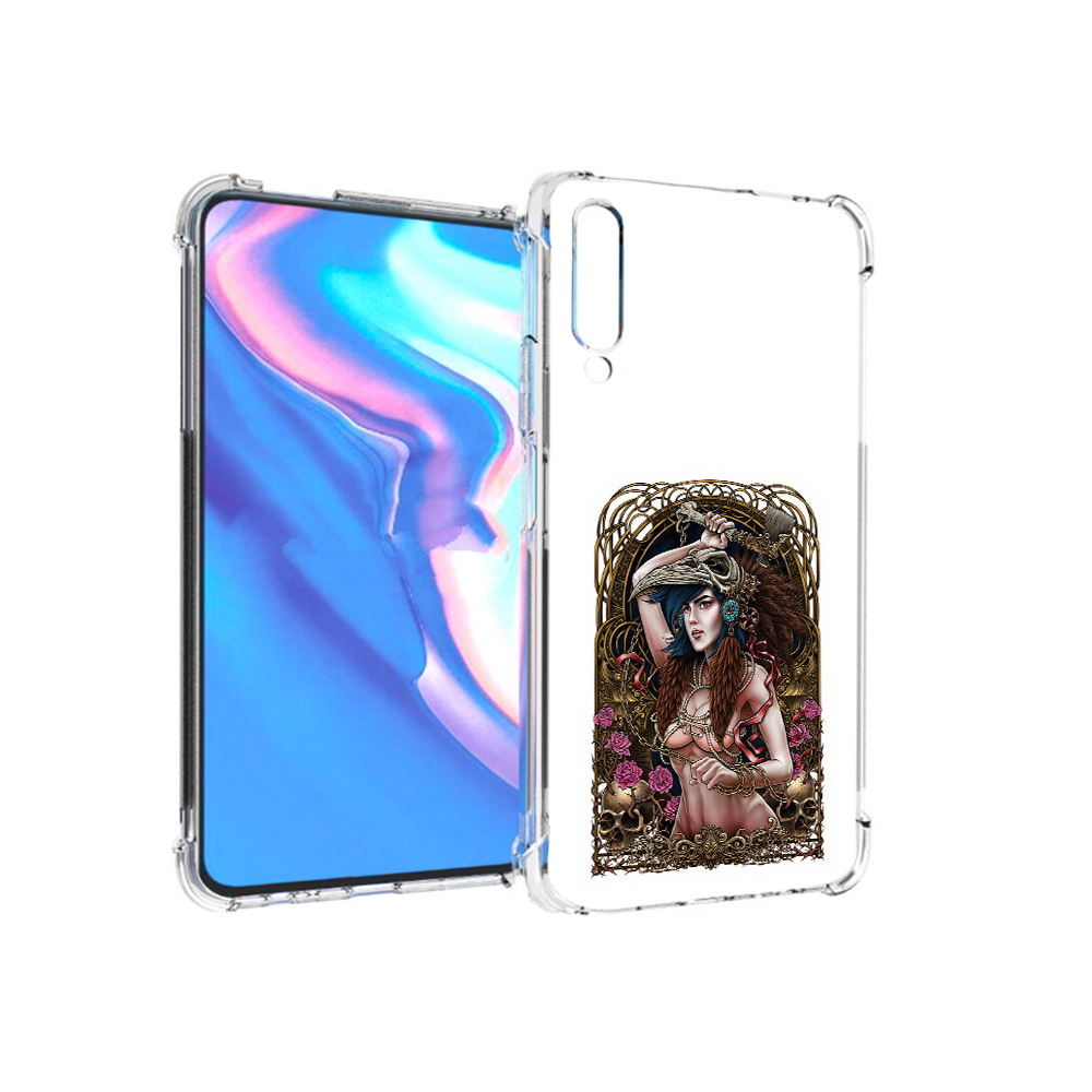 

Чехол MyPads Tocco для Honor 9X Pro красивая девушка рисунок, Прозрачный, Tocco