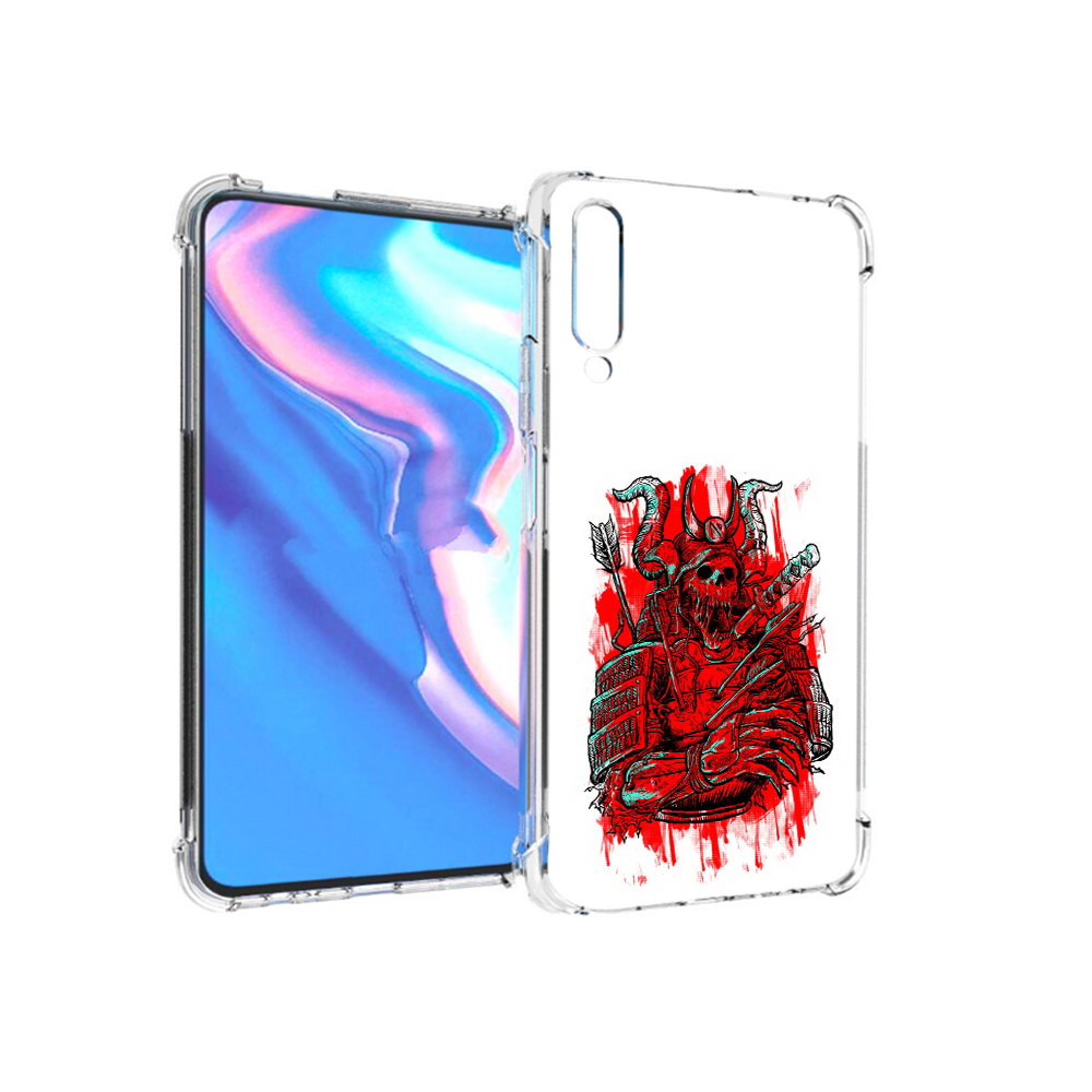 

Чехол MyPads Tocco для Honor 9X Pro красный скелет воин, Прозрачный, Tocco